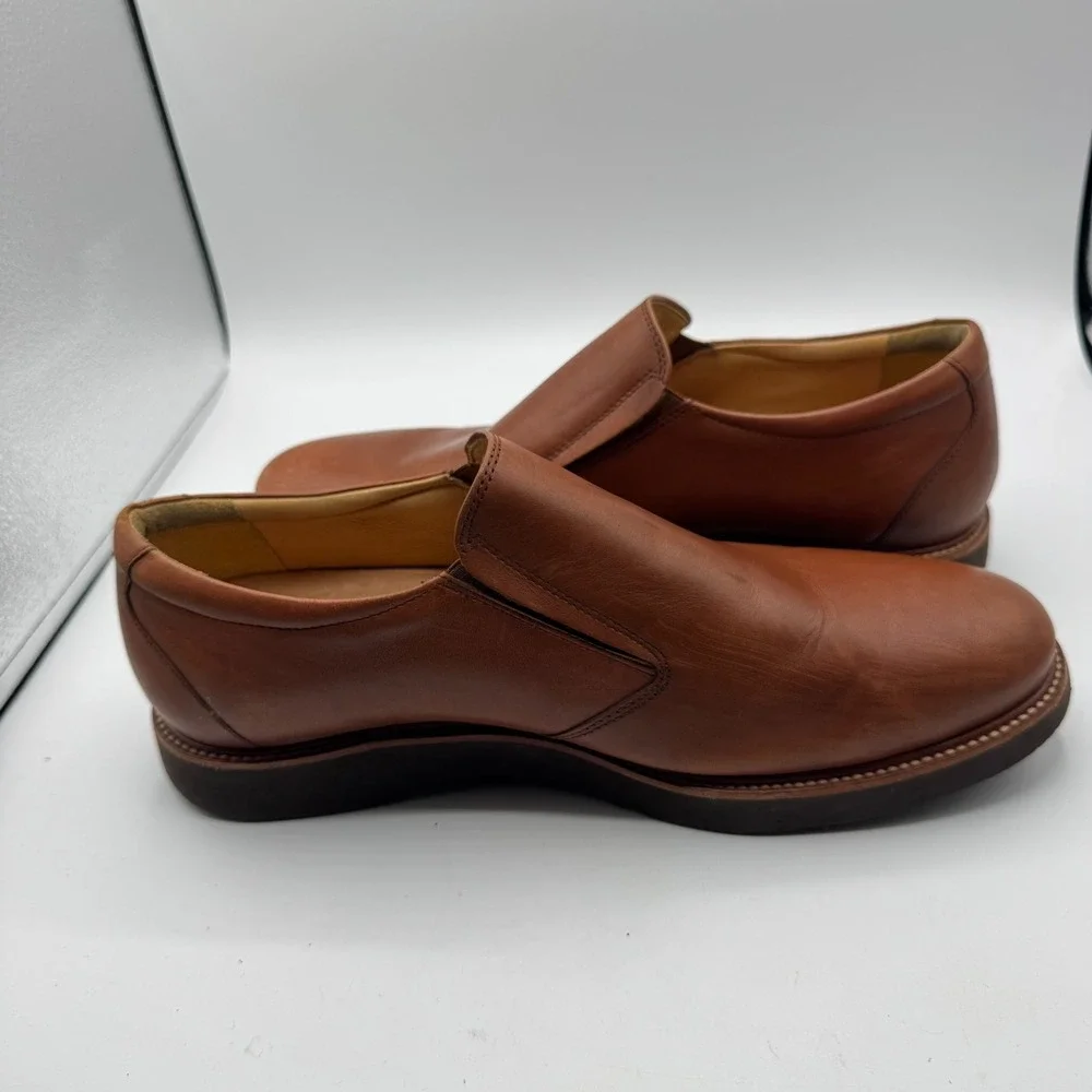 Samuel Hubbard Shoes Men US 11 EU 45 Brown Leather Slip On Loafers Wide
